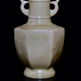 宋汝窑双耳瓶 23/13厘米