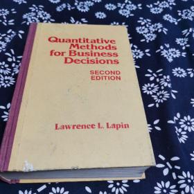 QUANTITATIVE METHODS FOR BUSINESS DECISIONS