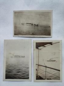 3张合售 昭和时期日本老照片 日本轮船照片 日本军舰照片 日本民俗老照片 日本侵华时期老照片 日本民俗老照片 照片长7厘米，宽4.8厘米
