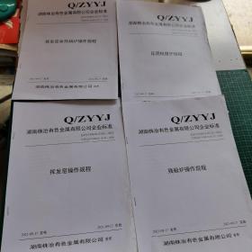 湖南株冶有色金属有限公司企业标准 压团机维护规程、 残极炉 挥发窑余热锅炉 挥发窑操作规程（4本和售）