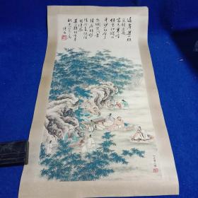 溥儒款山水画一张，尺寸66*36，仿制品