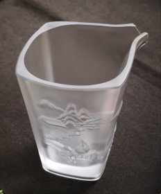 亭台楼阁厚玻璃沏茶功德杯