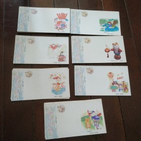 1993年中国邮政贺年有奖明信片七种图案52张