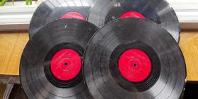 黑胶唱片 为毛主席语录谱曲  红唱片1966  4盘一起
