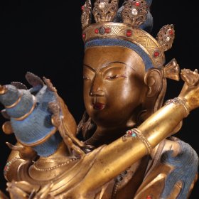 清代 铜鎏金双身金刚总持