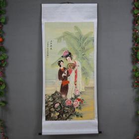 新品国画字画工笔画收藏品中堂书画卷轴画客厅书房挂画玉女仙装