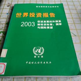 2003世界投资报告·促进发展的外国直接投资政策：国家与国际展望