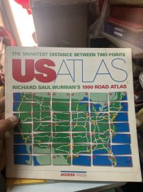 THE SMARTEST DISTANCE BETWEEN TWO POINTS USATLAS RICHARD SAUL WURMAN'S 1990 ROAD ATLAS 原版外文