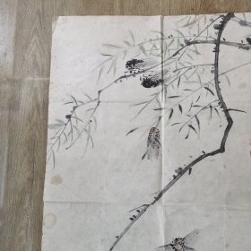 江苹画蝉子 （69x42㎝）江苹，号嘉士，祖籍广东番禺，1934年生于四川成都，少时秉承家学，从其父蜀中名家江梵众研习绘画，并得父好友张大千等名师指点。