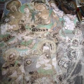 中国古代壁画经典高清大图系列.敦煌莫高窟第220窟说法图（初唐）鉴赏，装饰，临摹，敦煌莫高窟第328窑说法图（盛唐，鉴赏，装饰，临摹，2张，巨大型张