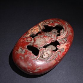 旧藏 文房盖砚：福禄