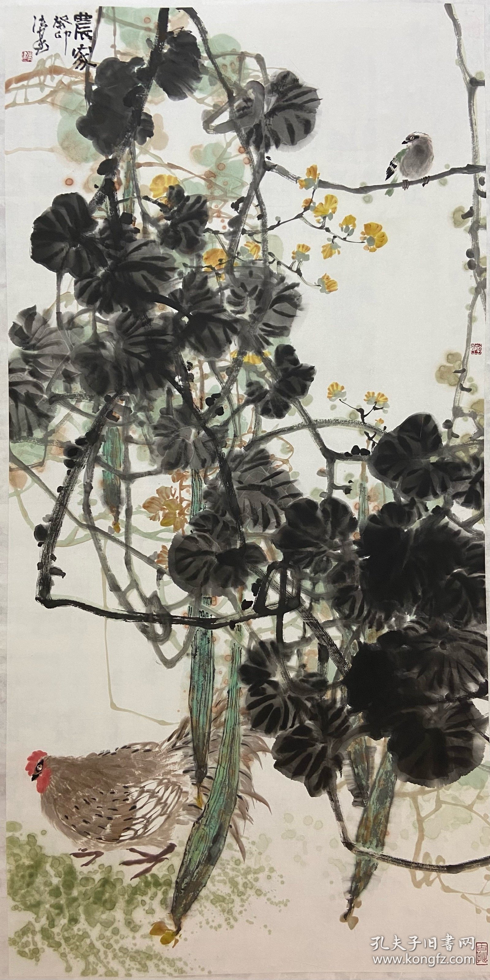 ．张建：生于北京，毕业于中央美院工笔画高研班，师从苏百钧先生。自幼受乡贤祖父张霖先生启蒙学习书法。少年时期拜刘忠信先生为师正式学习齐派大写意花鸟画，在此期间有幸得到娄师白先生亲自指点，随娄先生学习十余载打下了扎实的笔墨基础，并着意从艺术综合修养上全面发展。

现为中国民主同盟盟员，北京市美术家协会会员，丰台区文联理事，丰台区青联委员，丰台区美术家协会副秘书长、展览部主任。尺寸138:68