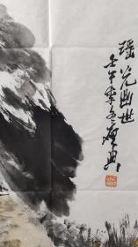 中美协会员，一级美术师乍启典写意鹰国画三尺