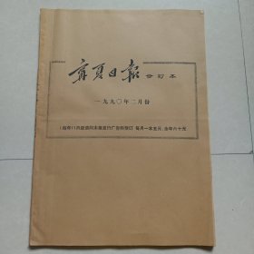 宁夏日报合订本 一九九0年二月份