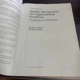 Quality Management For Organizational Excellence: Introduction To Total Quality