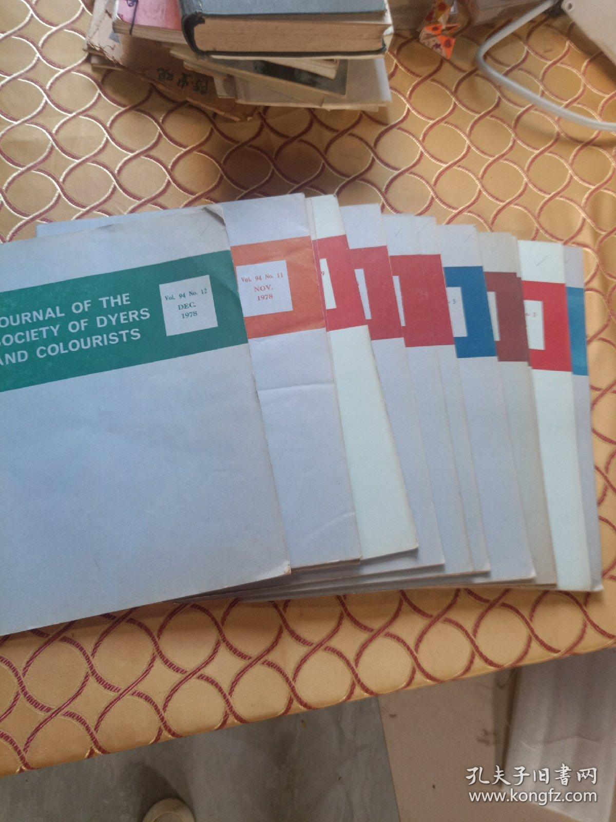 JOURNAL OF THE SOCIETY OF DYERS AND COLOURISTS 1978年vol.954 no.12 (1—12卷)
