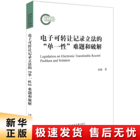 电子可转让记录立法的“单一性”难题和破解