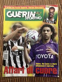 原版足球杂志 意大利体育战报2001 26期 附图拉姆大幅漫画海报