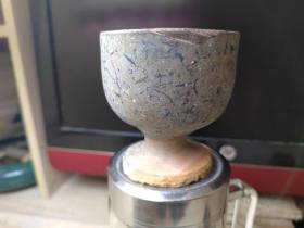 稀少器型，宋 宣州窑褐釉高足杯式炉瓷片标本
