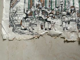 清晚期杨柳青木版套色年画：元宵节年画 庆赏元宵 尺寸：107*63 cm  上海人民美术以此画出版名信片