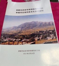 邯郸市武安市徘徊镇西河下村申报河北省历史文化名村资料