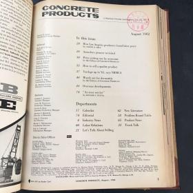 CONCRETE PRODUCTS VOL.65  NOS.1-12 JAN.-DEC. 1962   混凝土制品 月刊合订本 英文版