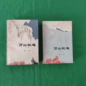 万山红遍上下全二册合售 怀旧收藏 红色文学 黄白纸铅印本 新华书店库存书 封面漂亮