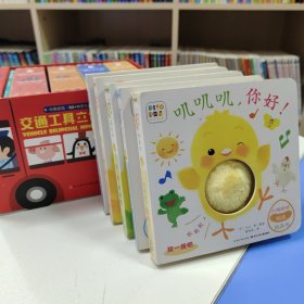 小鸡球球触感玩具书:全5册（升级点读版，纸板书、触摸发声书、翻翻书、洞洞书）