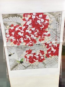 花卉蝴蝶国画纯手绘老气十足原装老裱