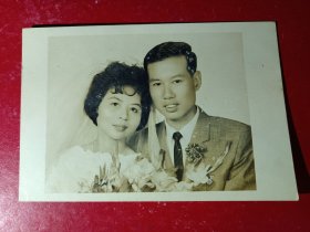 -1964年。「香港人結婚留念照片」。一张。品如图。