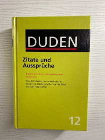 DUDEN 12 Zitate und aussprüche 1998年德文版（32开）精装如图、内页干净