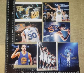 《斯蒂芬·库里（Stephen，Curry）》（美国NBA篮球MVP等超级体育明星，照片七枚打包/实图自鉴/尺寸约15*11厘米）