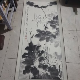 尹升 国画作品一副 尺寸132x55天津著名画家感动河北名人