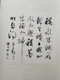 杨明臣，1955年生，河南安阳人 ，空军大校，空军政治部文艺创作室书法组组长，中国书法家协会理事，楷书专业委员会副主任，解放军美术书法研究院艺委会委员。清华大学美术学院特聘教授，慕鸿书法研究社社长。杨明臣 书法 一幅（精品）立轴（原装原裱）尺寸70———————68厘米（保真）