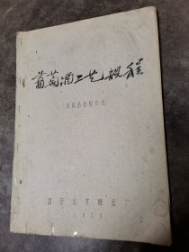 葡萄酒工艺规程（及成品检验方法）+黑酒检验方法+温度酒度容量百分率换算法（16开油印本）