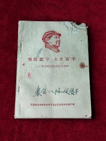 突出忠字 大立公字