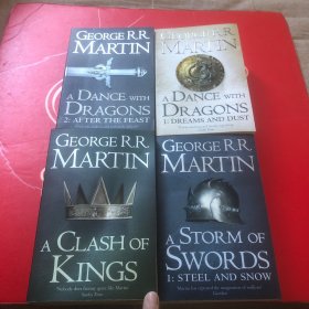 A Dance With Dragons Part 2: After the Feast (A Song of Ice and Fire, Book 5)+A Storm of Swords：Part 1 Steel and Snow+AClashofKings(ASongofIceandFire,Book2)+ADanceWithDragonsPart1:DreamsandDust 四本合售