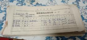 1972年一1976年沛县敬安人民公社会接收新党员报告表一本，张张有语录纸品收藏佳品。