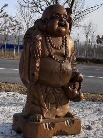 黄杨木佛像，招财纳福，吉祥平安，无修补，全品