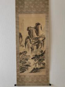 帆足杏雨（1810-1884）夏景山水图（大幅）手绘 真迹 古笔 南画 日本画 挂轴 国画 文人画 清代