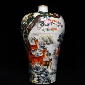 《精品放漏》雍正粉彩梅瓶——清代瓷器收藏