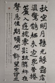 魏碑楷书全国一等奖获得者，新乡市书协副主席，赵泉有六尺整纸书法179*97cm，软片。（保真书画）