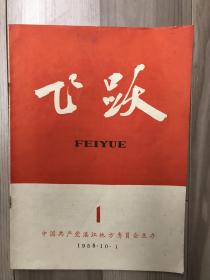 1958年地方党刊系列：广东湛江 飞跃 创刊号 孔网孤本 罕见