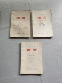 全日制十年制学校语文教学参考资料：第一册、第二册、第三册 （3本合售）