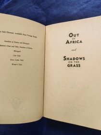 Out of Africa and Shadows on the Grass