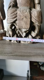 古玩旧藏木雕人物像三尊