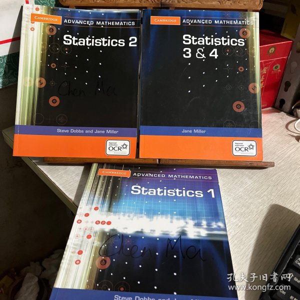 Cambridge Advanced  Mathematics，Statistics 1 ，2，3&4 ，三册合售