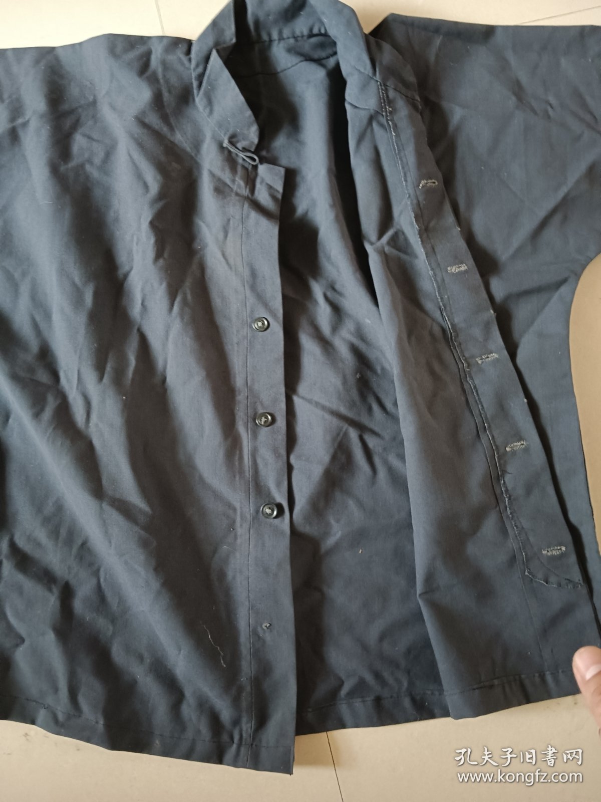 手工缝制老粗布对扣褂子