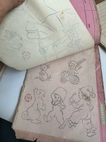 民国时期动漫画稿 十六开一册 共35张 绘画非常漂亮