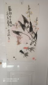 李涵！国画金鱼。北京著名国画家。毕业于中央美术学院，师从李苦禅等多位著名国画家。